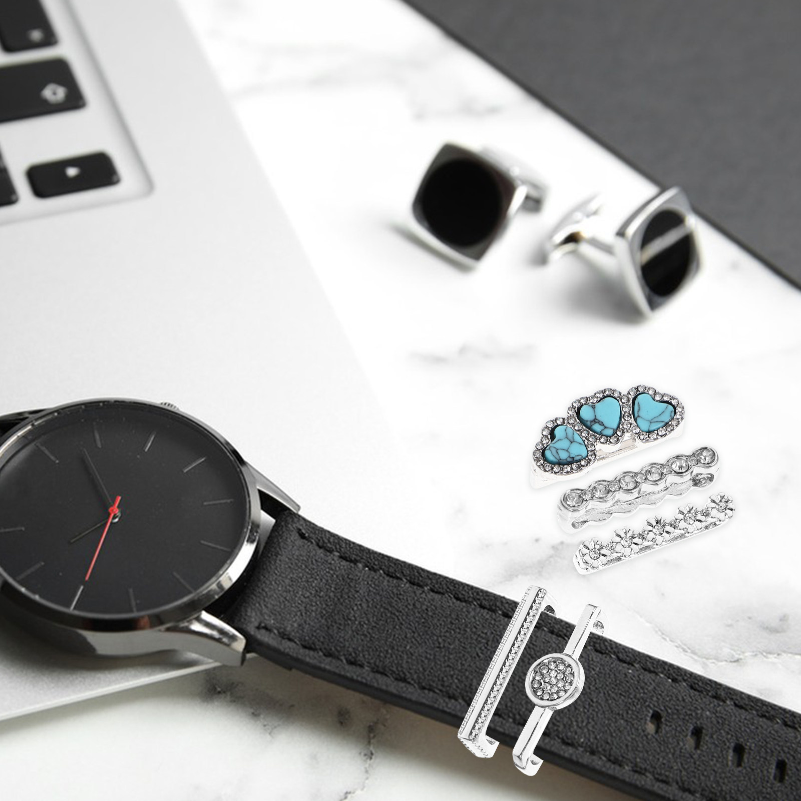 5Pcs Premium Alloy Watchband R - Smartwatch Straps & Accessories 评论和价格