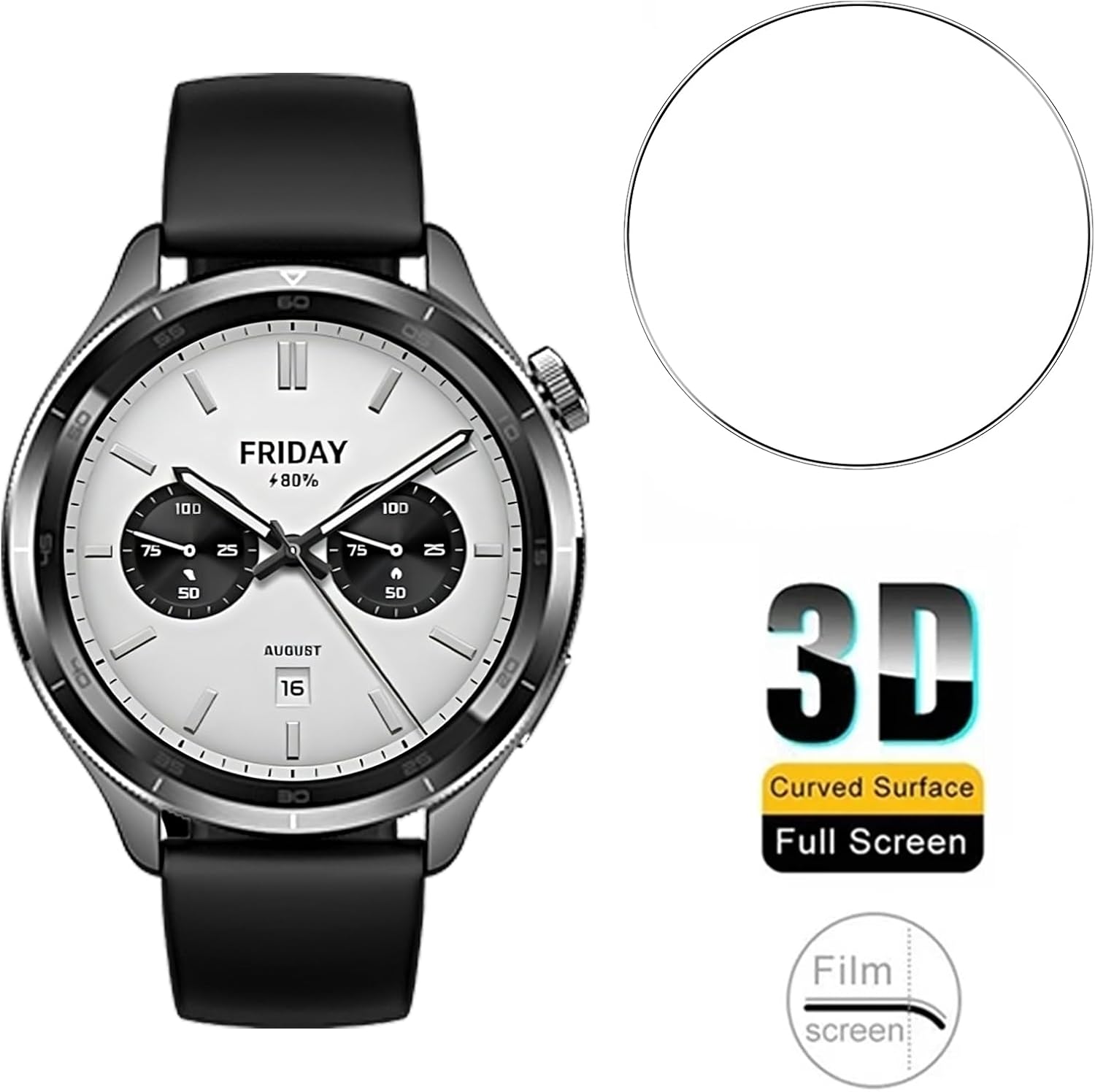 3PCS Tempered Glass Smartwatch - Xiaomi Smartwatch Accessories 评论和价格