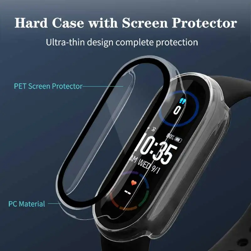 Tempered Glass+PC Case For Xia - Smartwatch Watch Accessories For Women 评论和价格