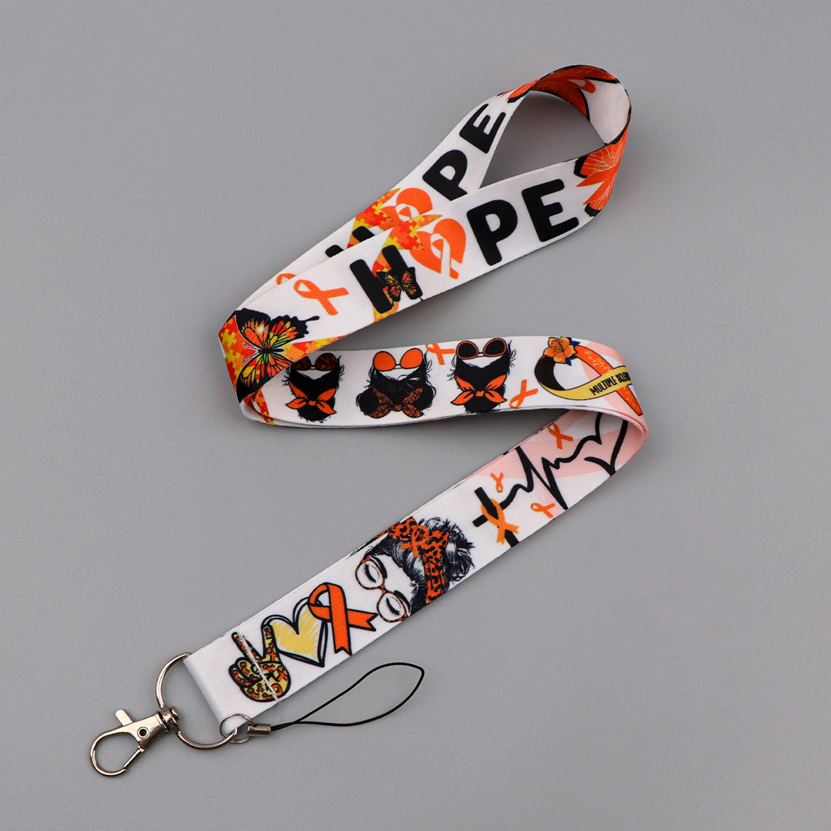 Orange Ribbon Butterfly Hope C - Rugged Sport Strap 评论和价格