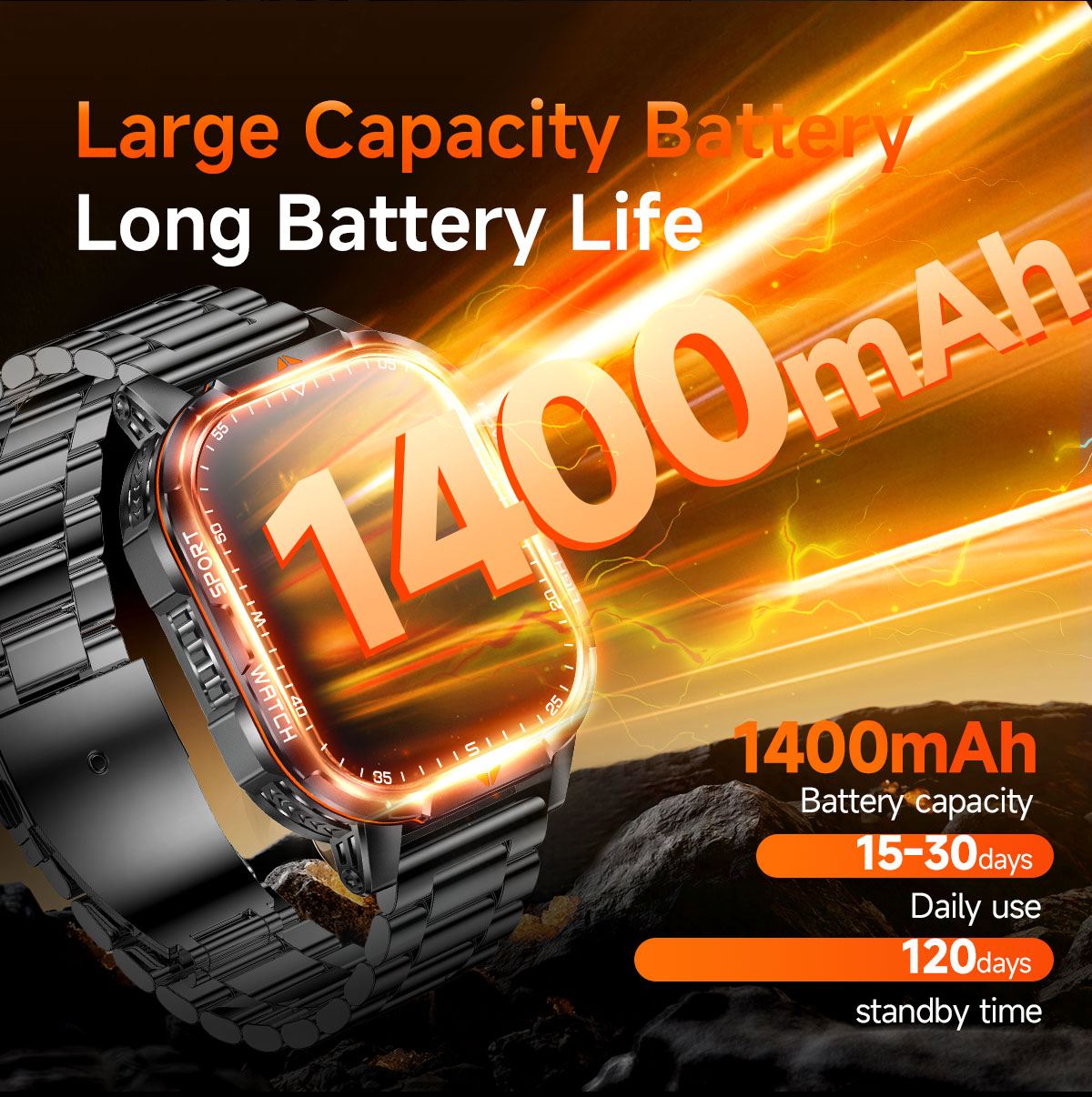 2026 New 1400mAh Super Large B - Smartwatch Store 评论和价格