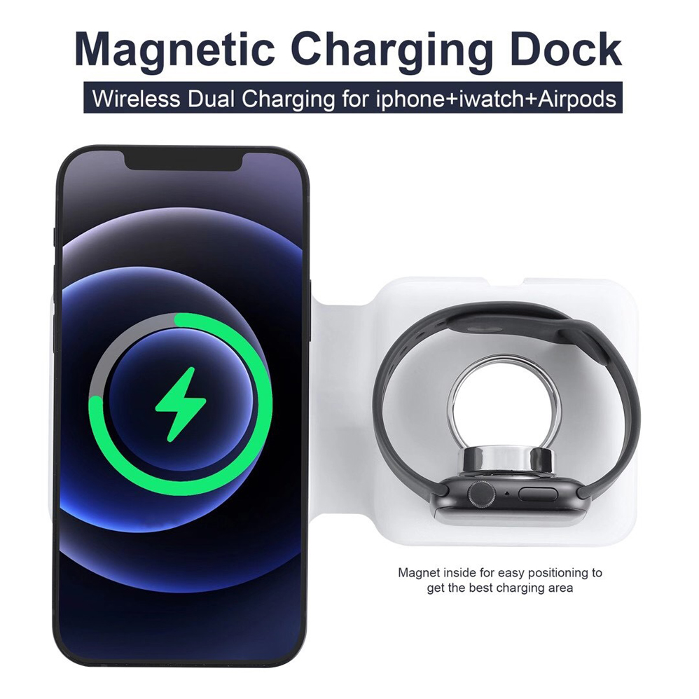 2IN1 Magnetic Wireless Charger - Smartwatch X12 评论和价格