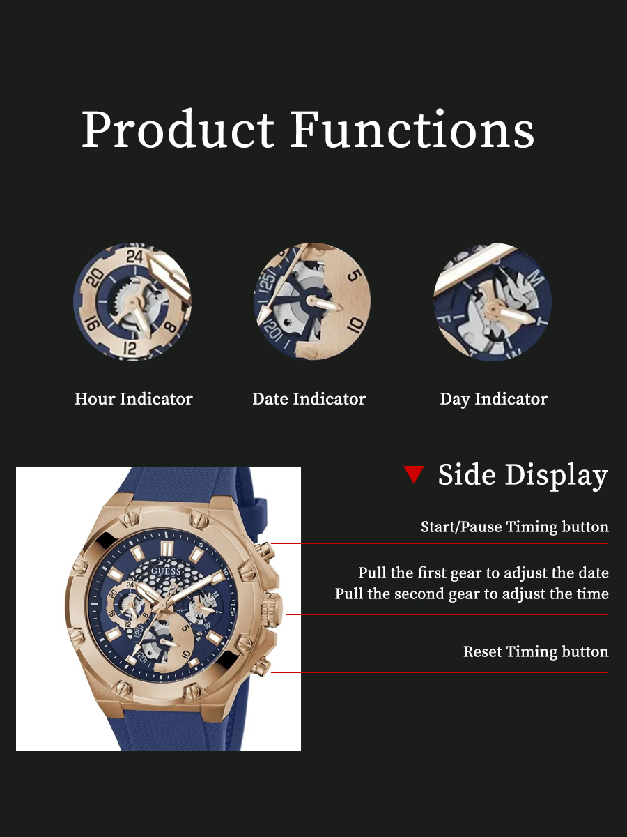 GUESS GW0334G3 Men Watch Multi - Smartwatch Guess 评论和价格