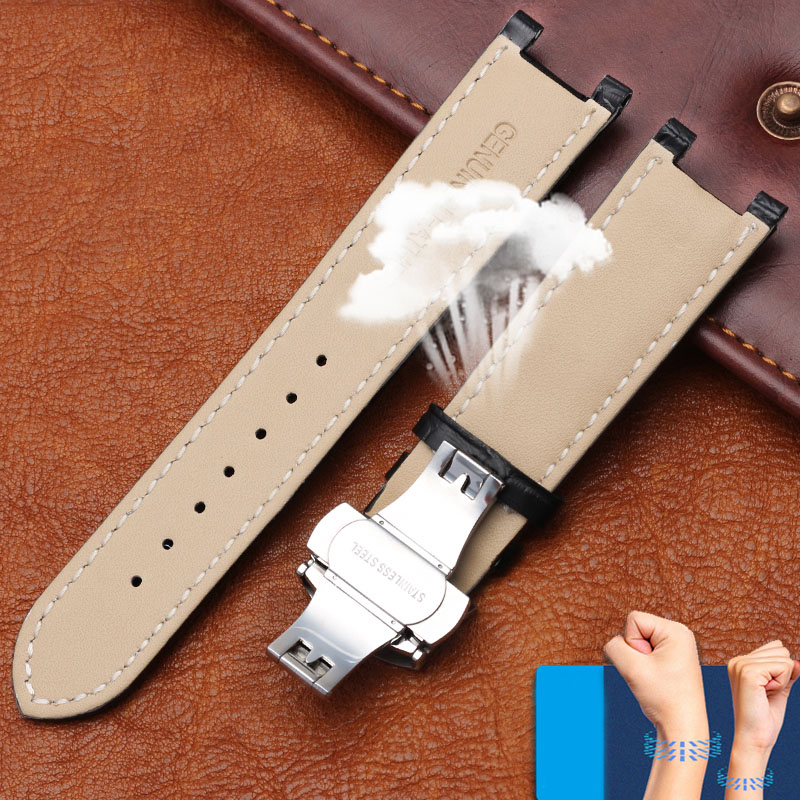 Notched Leather Watch strap 20 - Smartwatch Guess 评论和价格