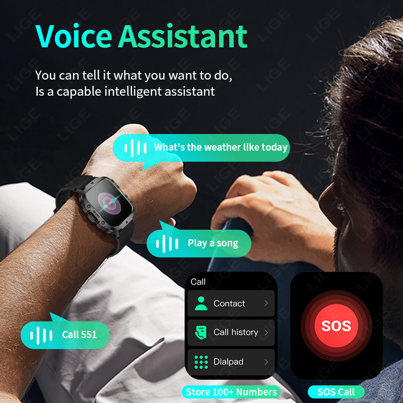 LIGE Outdoor Smart Watch Men 2 - Smartwatch Faces 评论和价格