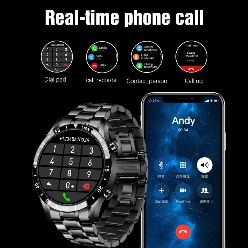 LIGE 2024 Smart Watch Men Full - Smartwatch Instagram 评论和价格