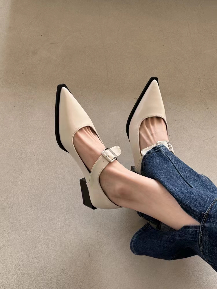 *Fashion Mary Jane Shoes Women - Leather Classic Strap 评论和价格