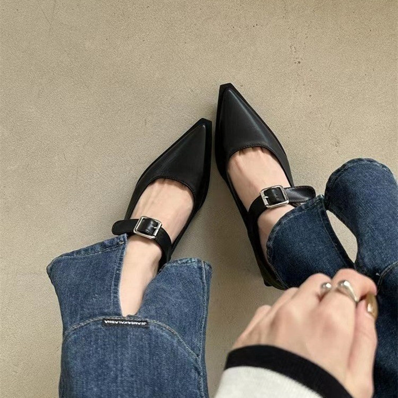 *Fashion Mary Jane Shoes Women - Leather Classic Strap 评论和价格