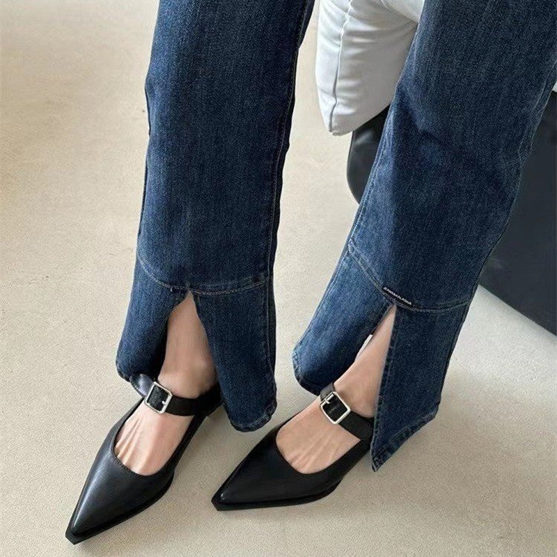 *Fashion Mary Jane Shoes Women - Leather Classic Strap 评论和价格
