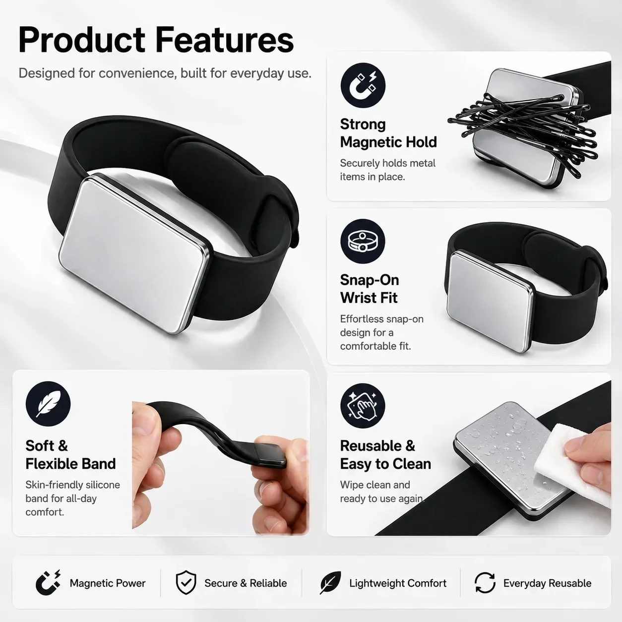 Magnetic Bracelet Watch Band,  - Smartwatch Straps & Accessories 评论和价格