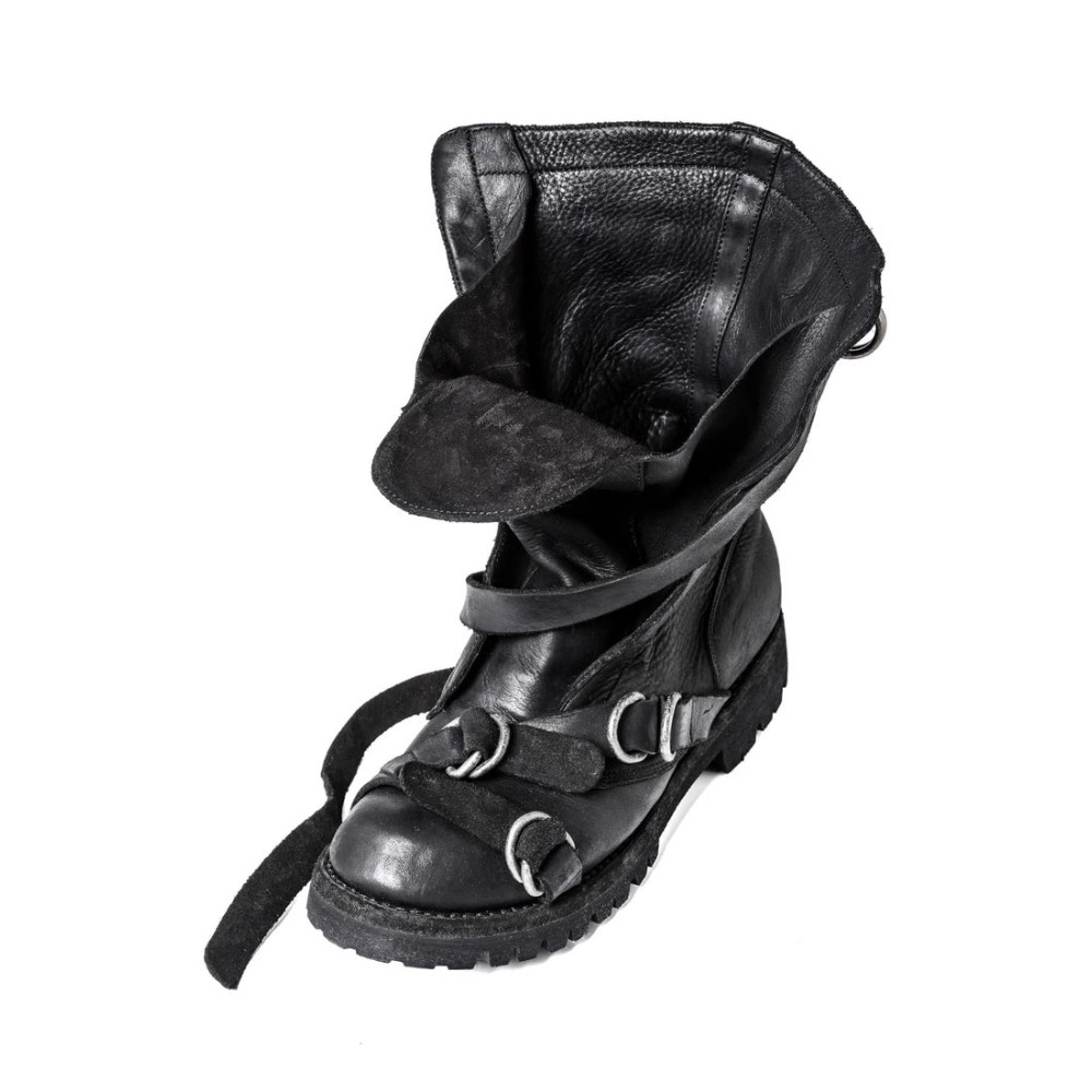 Men's Leather Motorcycle Boots - Leather Classic Strap 评论和价格